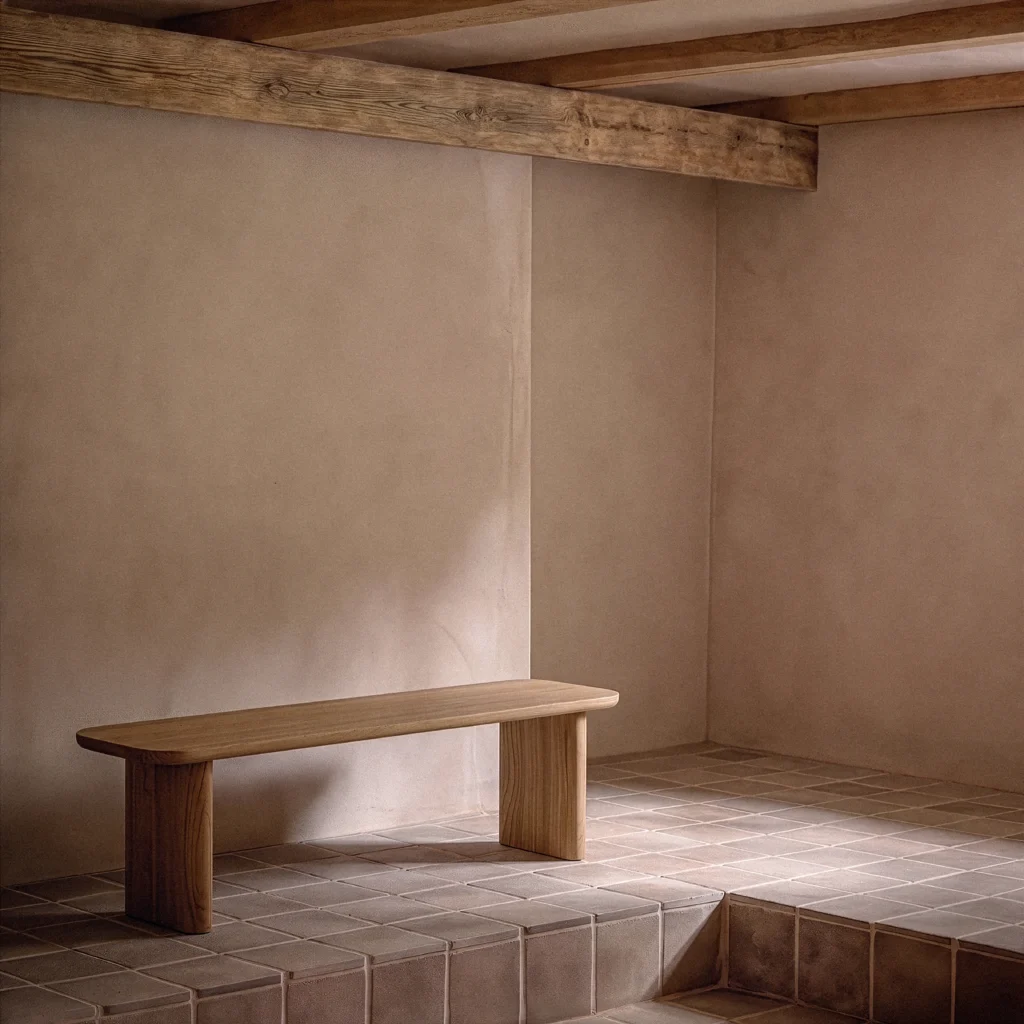 Panca LUMA in rovere massello naturale — Studio Tablas